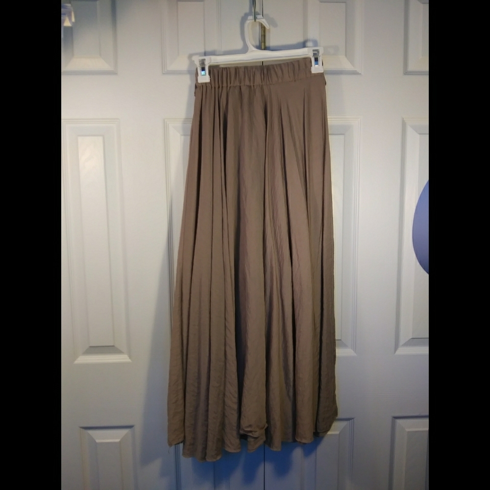 Full length tan skirt